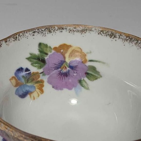 Royal Sealy Teacup and Saucer Sweetpea Pink Purple Flowers Vintage - Picture 3 of 10